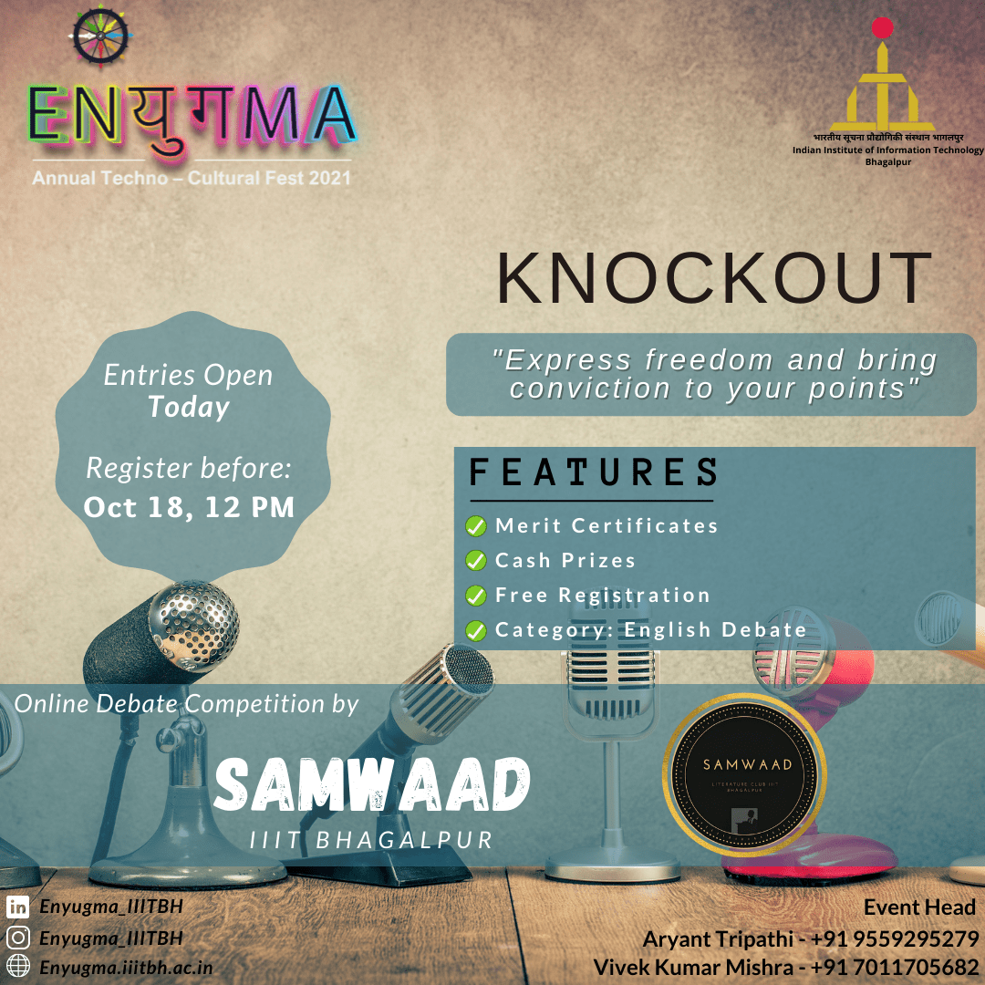 Knock Out by Samwaad | Enyugma 2021 IIIT Bhagalpur